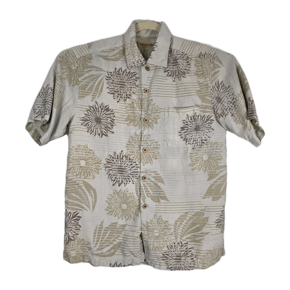 Men's Short Sleeve Tommy Bahama Silk Shirt Size Medium
